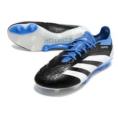 Chuteira Campo Adidas Predator 30 Elite FG Preta, Branca e Azul - VENI Futebol