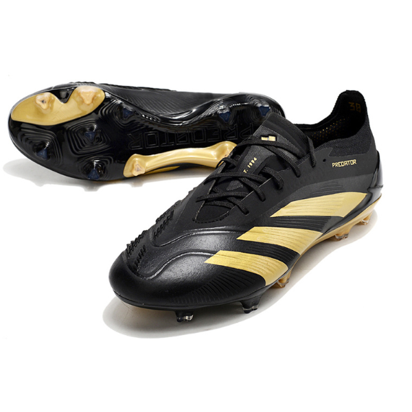 Chuteira Campo Adidas Predator 30 Elite FG Preta e Dourada - VENI Futebol
