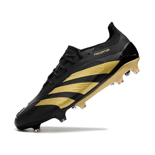 Chuteira Campo Adidas Predator 30 Elite FG Preta e Dourada - VENI Futebol