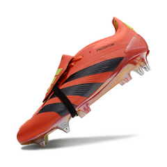 Scarpa da calcio Adidas Predator 30 Elite Predstrike Pack con tacchetti misti, nera e rossa, SG
