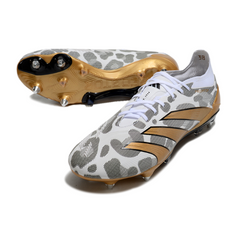 Scarpa da calcio Adidas Predator 30 Elite SG con tacchetti misti, bianca, grigia e gialla