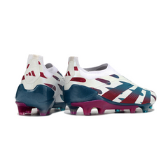 Chuteira Campo Adidas Predator 30 Elite Sem Cadarço FG Branca, Azul e Rosa - VENI Futebol