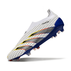 Scarpa da calcio Adidas Predator 30 Elite Laceless Bianco Blu e Arancione per terreni compatti FG