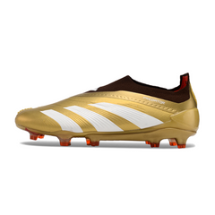Scarpa da calcio Adidas Predator 30 Elite Laceless Gold e Red Firm Ground FG