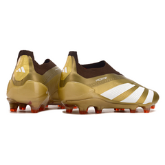 Scarpa da calcio Adidas Predator 30 Elite Laceless Gold e Red Firm Ground FG