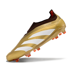Scarpa da calcio Adidas Predator 30 Elite Laceless Gold e Red Firm Ground FG