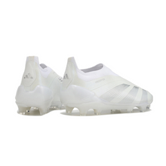 Chuteira Campo Adidas Predator 30 Elite Sem Cadarço FG Branca e Cinza - VENI Futebol
