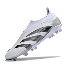 Chuteira Campo Adidas Predator 30 Elite Sem Cadarço FG Branca e Cinza - VENI Futebol