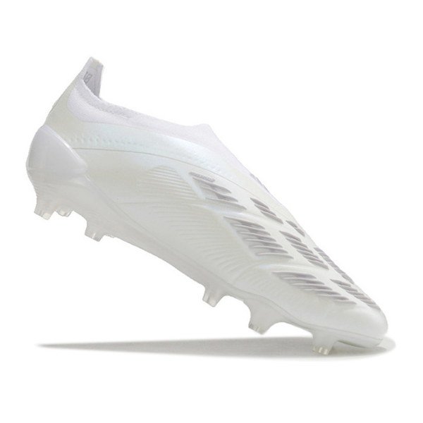 Chuteira Campo Adidas Predator 30 Elite Sem Cadarço FG Branca e Cinza - VENI Futebol