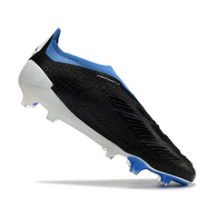 Chuteira Campo Adidas Predator 30 Elite Sem Cadarço FG Preta, Branca e Azul - VENI Futebol