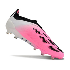 Chuteira Campo Adidas Predator 30 Elite Sem Cadarço FG Rosa e Branca - VENI Futebol