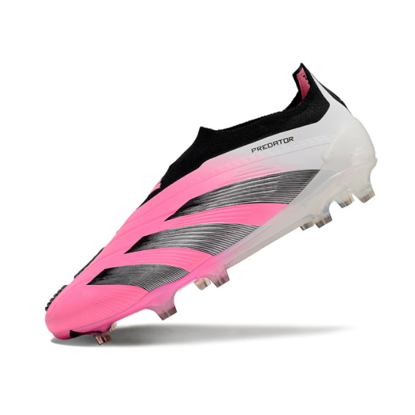 Chuteira Campo Adidas Predator 30 Elite Sem Cadarço FG Rosa e Branca - VENI Futebol