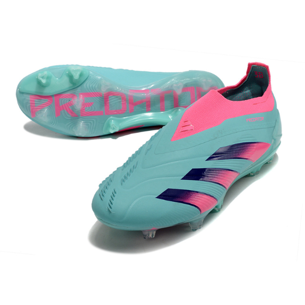 Chuteira Campo Adidas Predator 30 Elite Sem Cadarço FG Azul e Rosa - VENI Futebol