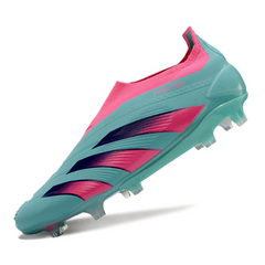 Chuteira Campo Adidas Predator 30 Elite Sem Cadarço FG Azul e Rosa - VENI Futebol