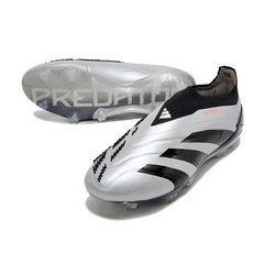 Chuteira Campo Adidas Predator 30 Elite Sem Cadarço FG Prata e Preta - VENI Futebol