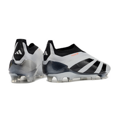 Chuteira Campo Adidas Predator 30 Elite Sem Cadarço FG Prata e Preta - VENI Futebol
