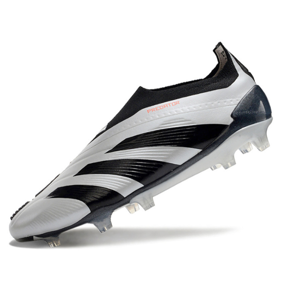 Chuteira Campo Adidas Predator 30 Elite Sem Cadarço FG Prata e Preta - VENI Futebol