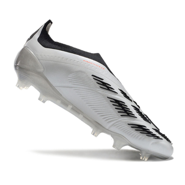 Chuteira Campo Adidas Predator 30 Elite Sem Cadarço FG Prata e Preta - VENI Futebol