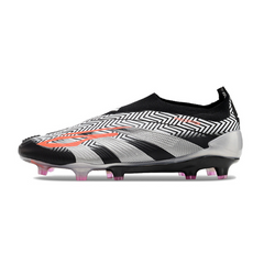 Chuteira Campo Adidas Predator 30 Elite Sem Cadarço FG Preta, Branca e Cinza - VENI Futebol