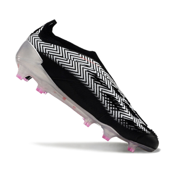 Chuteira Campo Adidas Predator 30 Elite Sem Cadarço FG Preta, Branca e Cinza - VENI Futebol