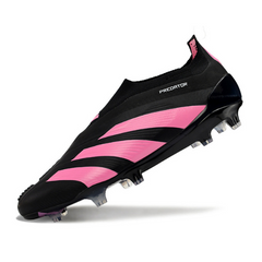 Chuteira Campo Adidas Predator 30 Elite Sem Cadarço FG Preta e Rosa - VENI Futebol