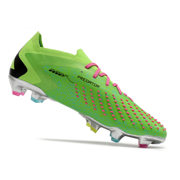 Chuteira Campo Adidas Predator Accuracy.1 Low FG Verde e Rosa - VENI Futebol