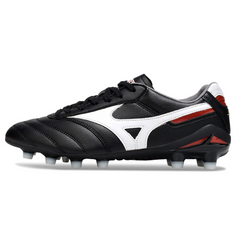 Botas de fútbol Mizuno Morelia Neo 2 Elite FG para terreno firme, color blanco y negro