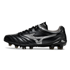 Scarpa da calcio Mizuno Morelia Neo IV Pro nera e bianca per terreni compatti FG