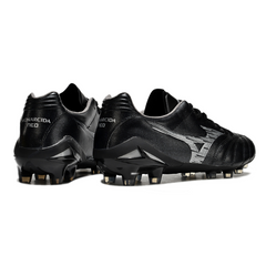 Scarpa da calcio Mizuno Morelia Neo IV Pro nera e bianca per terreni compatti FG