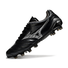 Scarpa da calcio Mizuno Morelia Neo IV Pro nera e bianca per terreni compatti FG