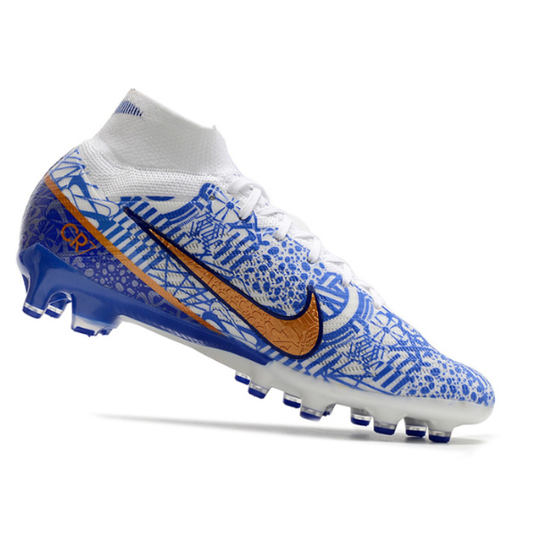Chuteira Campo Nike Air Zoom Mercurial Superfly 9 Elite AG Azul CR7 Pack - VENI Futebol