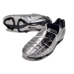 Nike Air Zoom Total 90 III Silver and Black Firm Ground FG Football Boot