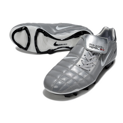 Nike Air Zoom Total 90 III Gray and Silver Firm Ground FG Football Boot