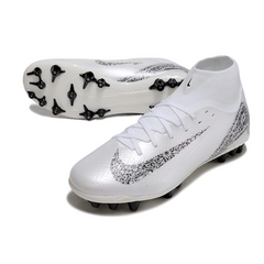 Botas de fútbol Nike Air Zoom Mercurial Superfly 10 Academy blancas y negras para césped artificial AG