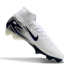 Botas de fútbol Nike Air Zoom Mercurial Superfly 10 Elite FG para terreno firme, color blanco y azul
