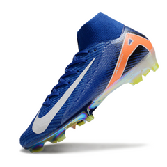 Nike Air Zoom Mercurial Superfly 10 Elite Blue White and Orange Firm Ground FG Football Boot
