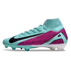 Botas de fútbol Nike Air Zoom Mercurial Superfly 10 Elite azul y morado para terreno firme FG