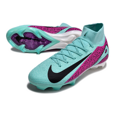 Botas de fútbol Nike Air Zoom Mercurial Superfly 10 Elite azul y morado para terreno firme FG
