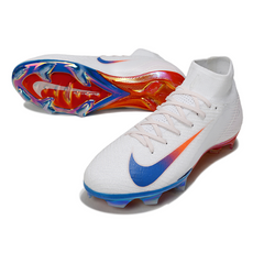 Nike Air Zoom Mercurial Superfly 10 Elite White Blue and Red Firm Ground FG Football Boot