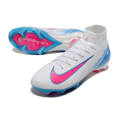 Nike Air Zoom Mercurial Superfly 10 Elite White Pink and Blue Firm Ground FG Football Boot