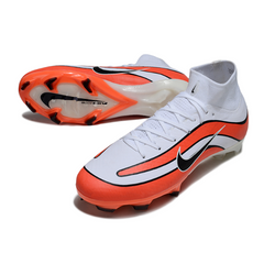 Botas de fútbol Nike Air Zoom Mercurial Superfly 10 Elite FG para terreno firme, color blanco y rojo