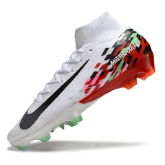 Scarpa da calcio Nike Air Zoom Mercurial Superfly 10 Elite bianca rossa e nera per terreni compatti FG