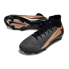 Scarpa da calcio Nike Air Zoom Mercurial Superfly 10 Elite nera e bronzo per terreni compatti FG