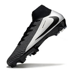 Scarpa da calcio Nike Air Zoom Mercurial Superfly 10 Elite nera e argento per terreni compatti FG