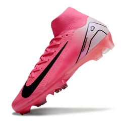 Scarpa da calcio Nike Air Zoom Mercurial Superfly 10 Elite rosa e bianca per terreni compatti FG