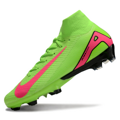 Scarpa da calcio Nike Air Zoom Mercurial Superfly 10 Elite verde e rosa per terreni compatti FG