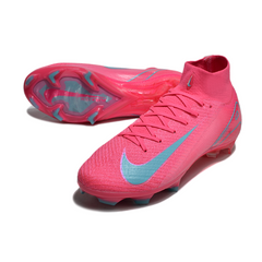 Scarpa da calcio Nike Air Zoom Mercurial Superfly 10 Elite FG rosa e azzurro per terreni compatti