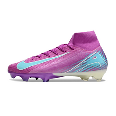 Botas de fútbol Nike Air Zoom Mercurial Superfly 10 Elite FG para terreno firme, color morado y azul