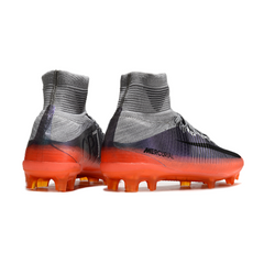 Scarpa da calcio Nike Mercurial Superfly 5 Elite FG grigia e arancione per terreni compatti