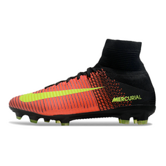 Scarpa da calcio Nike Mercurial Superfly 5 Elite arancione rosa e nera per terreni compatti FG